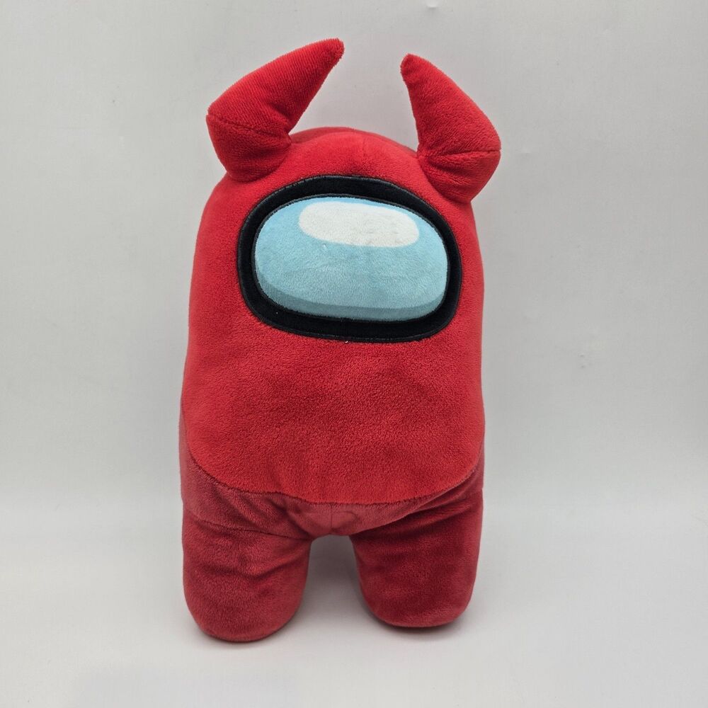 Toikido Official Among Us 12" Red w/Devil Horns Beanbag Plush Spacesuit Space